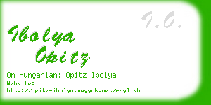 ibolya opitz business card